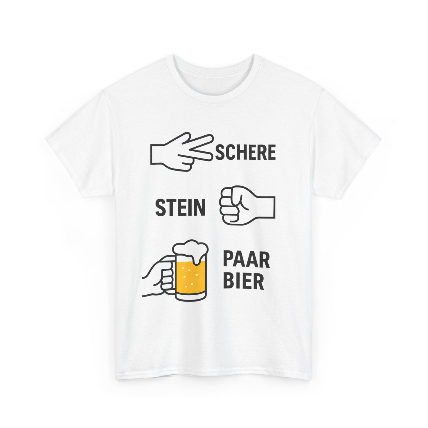Schere Stein Paar Bier T-Shirt