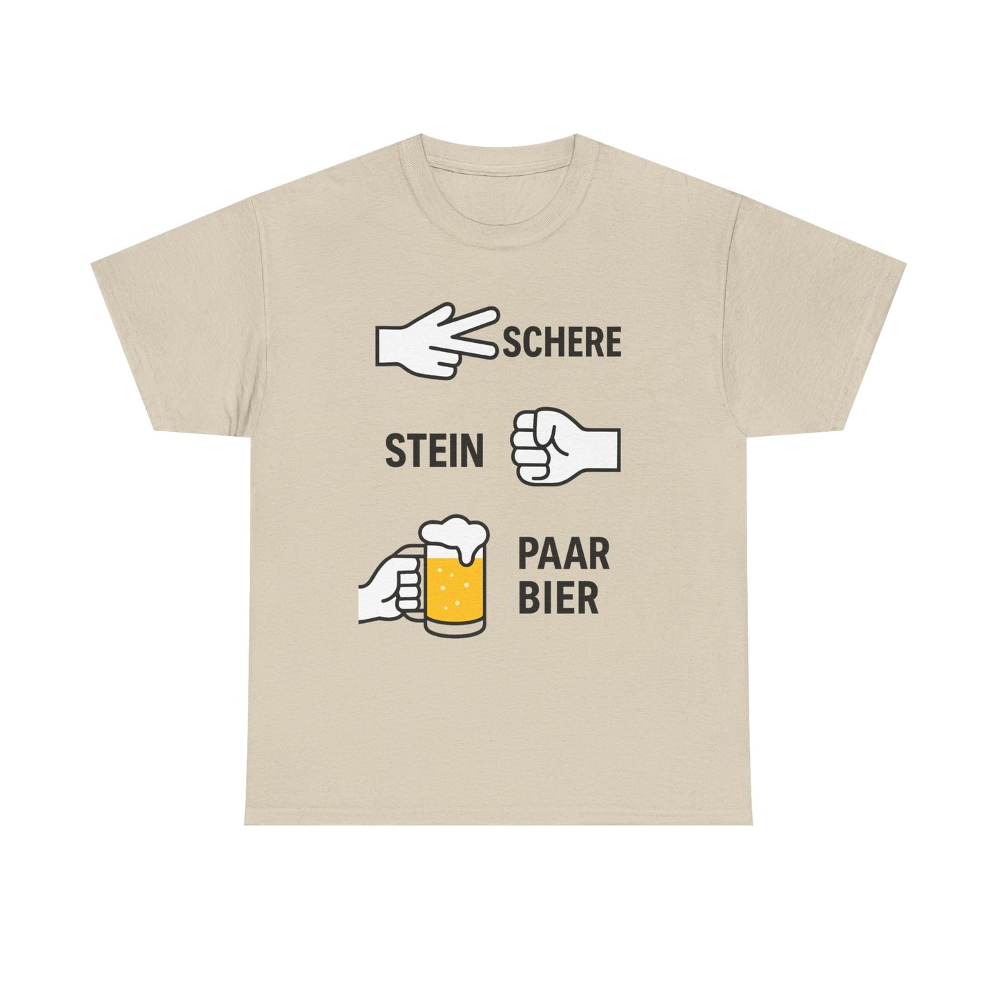 Schere Stein Paar Bier T-Shirt