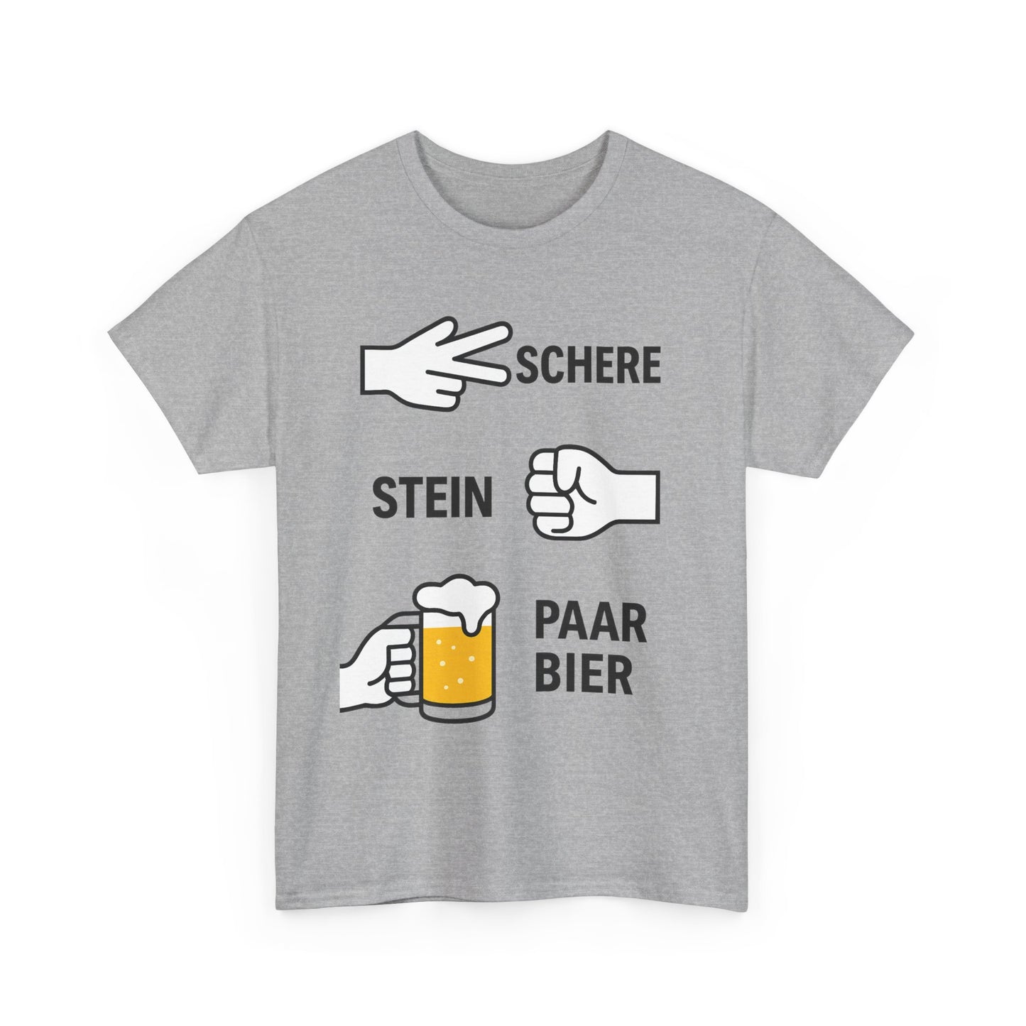 Schere Stein Paar Bier T-Shirt
