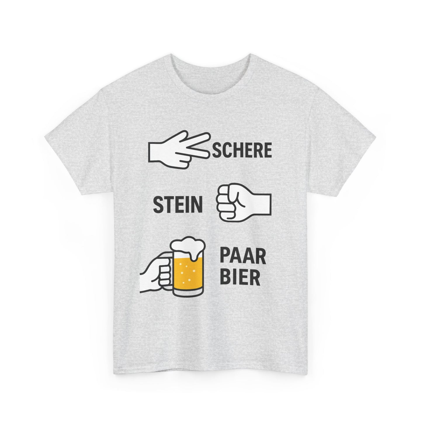 Schere Stein Paar Bier T-Shirt