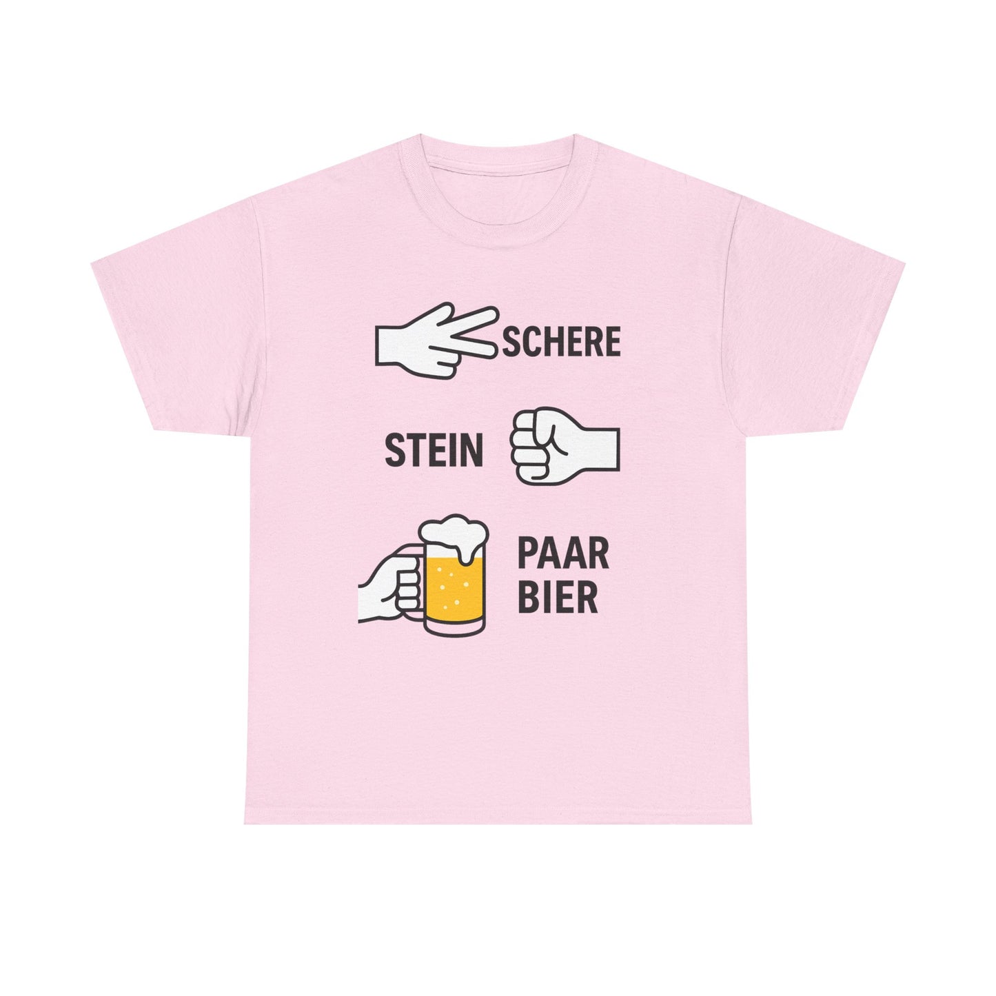 Schere Stein Paar Bier T-Shirt