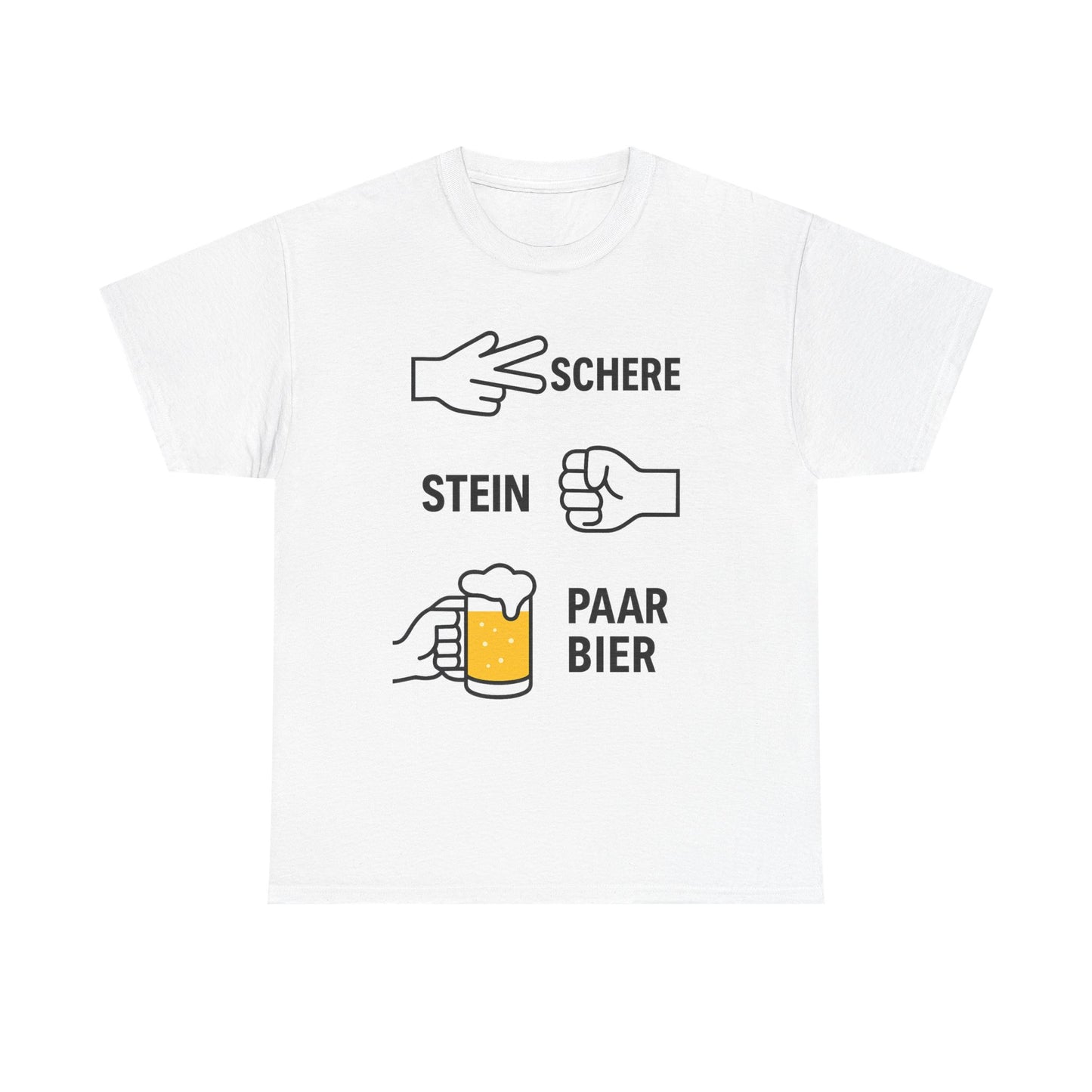 Schere Stein Paar Bier T-Shirt
