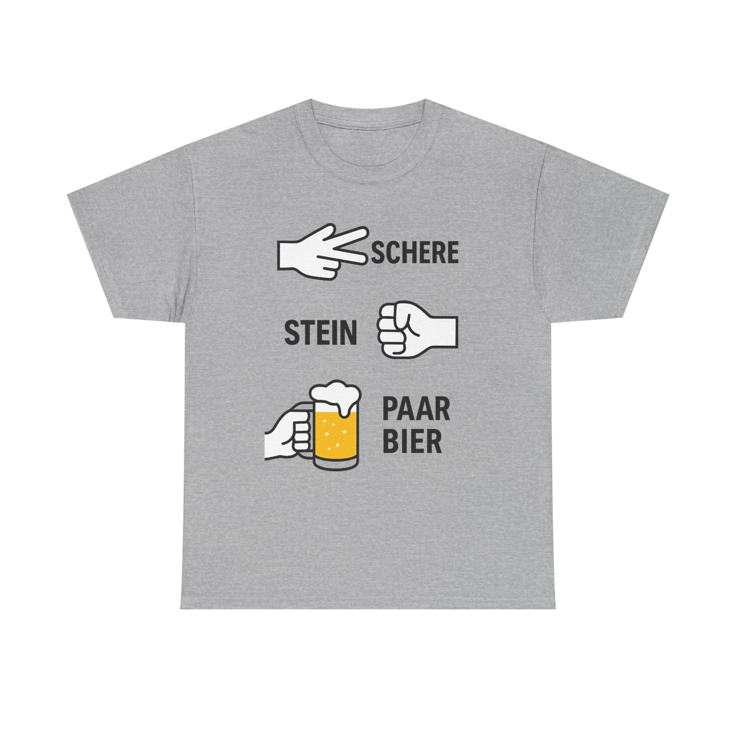 Schere Stein Paar Bier T-Shirt