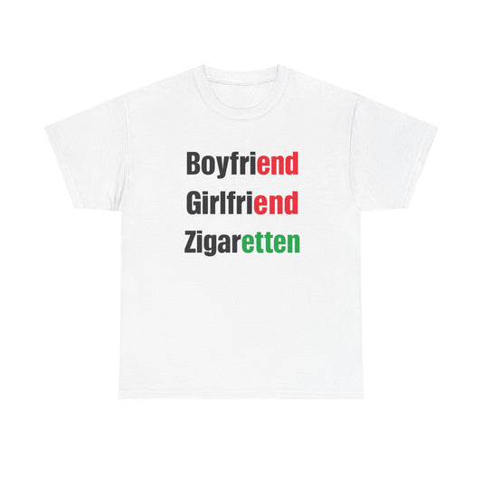 Boyfriend, Girlfriend, Zigaretten T-Shirt