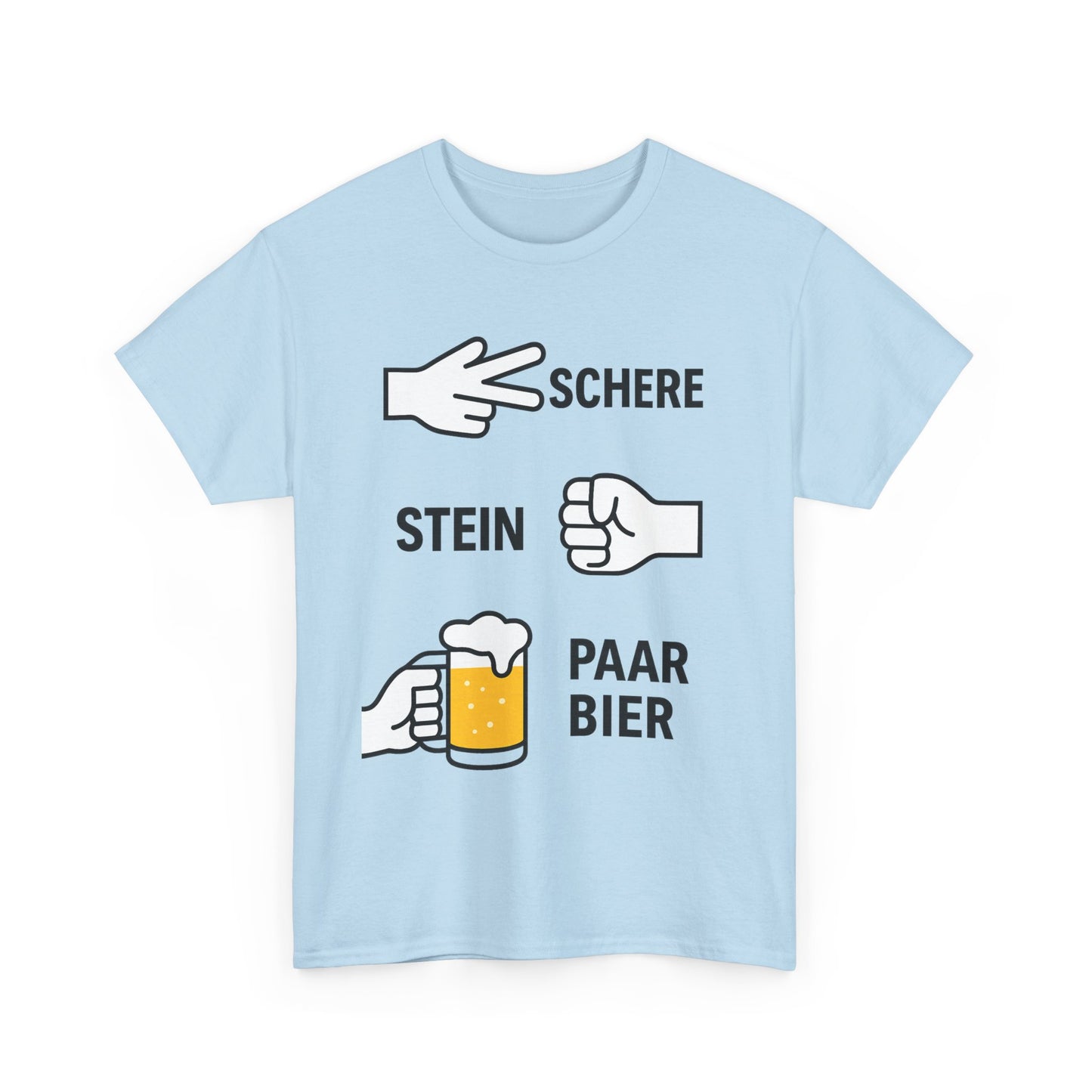Schere Stein Paar Bier T-Shirt