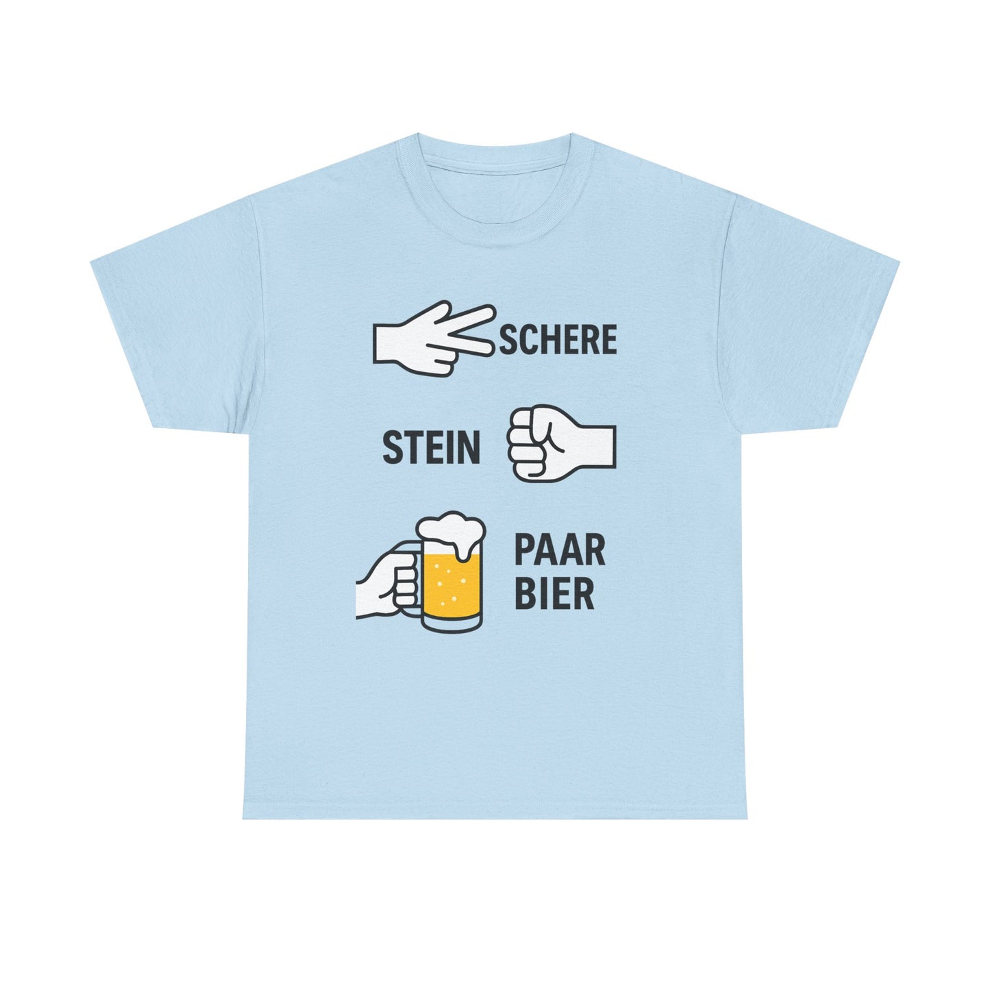 Schere Stein Paar Bier T-Shirt
